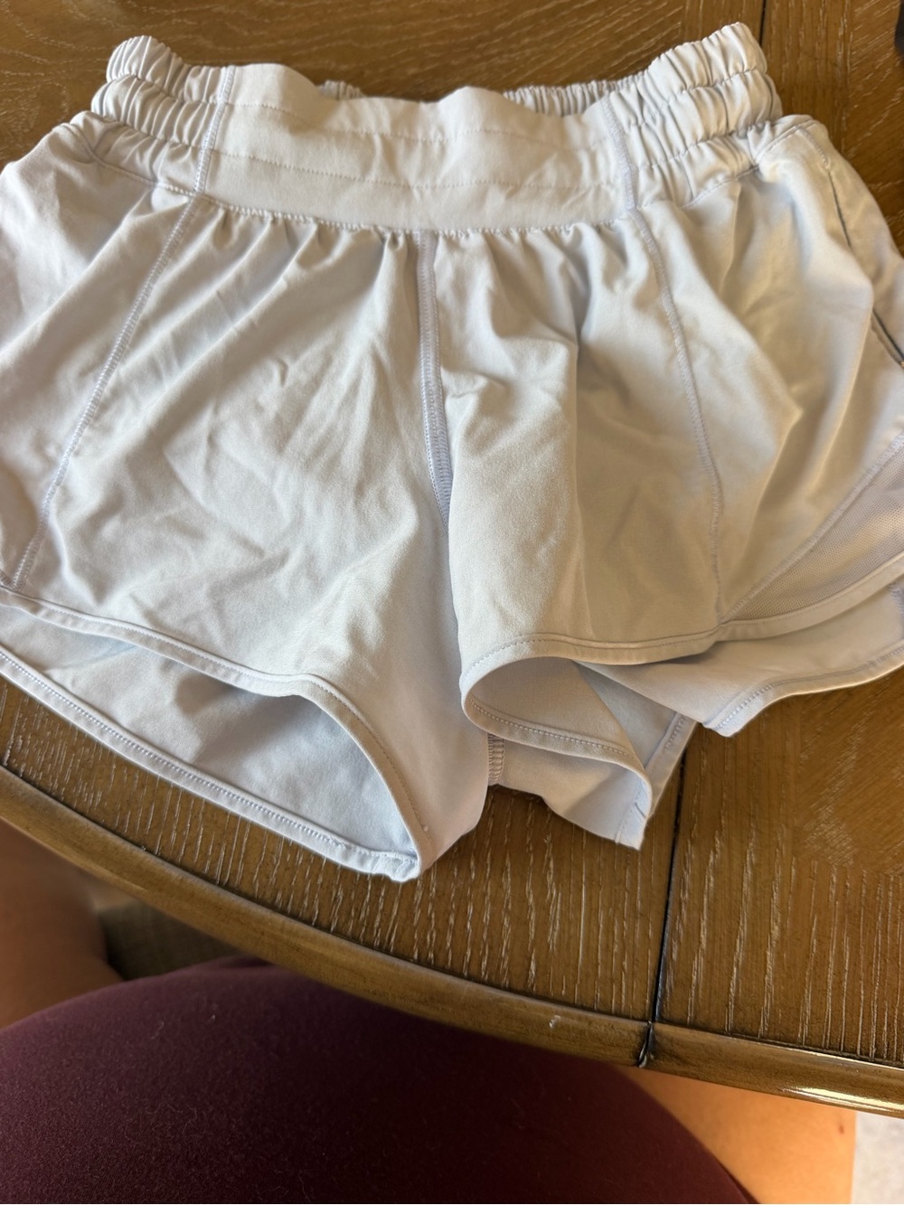 lululemon athletica White Women's Double-Layer Athletic Shorts - Picture 1 of 3